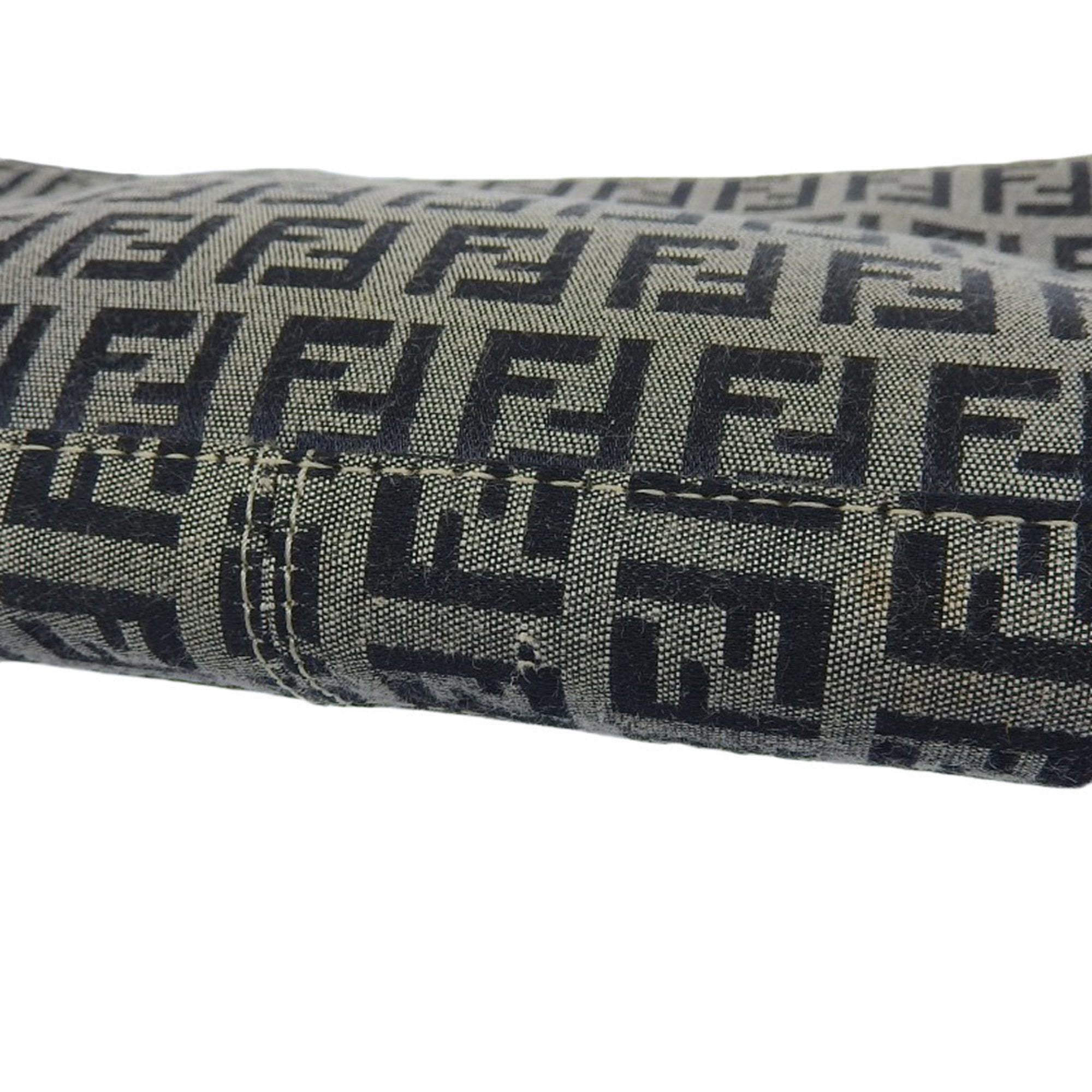 Fendi Navy Canvas Leather Pouch (Pre-Owned)