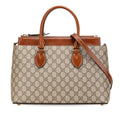 Gucci Beige Brown Pvc Leather Handbag Shoulder Bag (Pre-Owned)