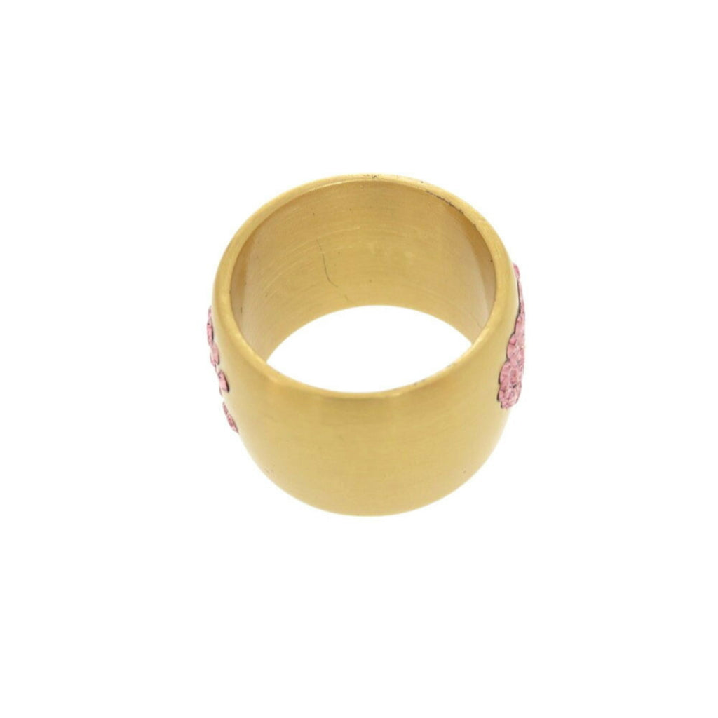 Chanel Gold Pink Gold Metal Band Ring (Pre-Owned)