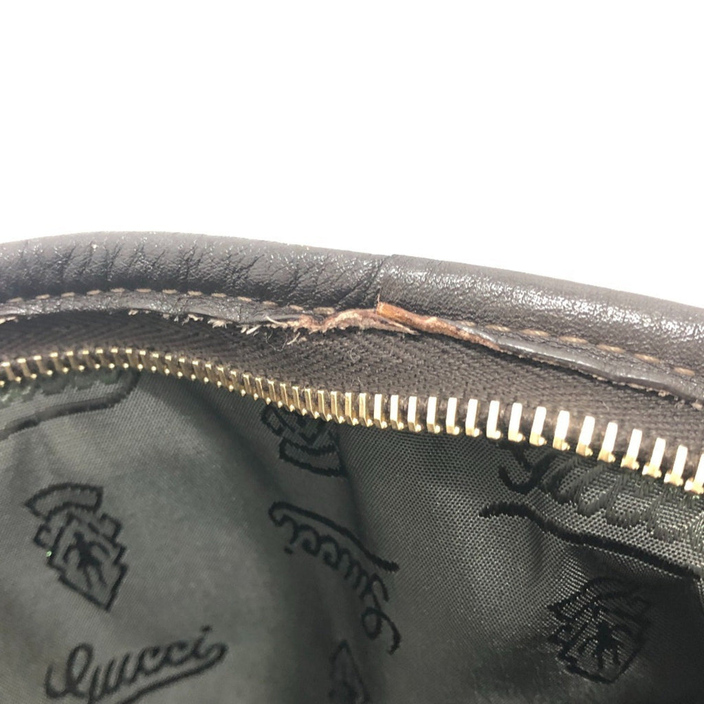 Gucci Brown Leather Handbag Tote Bag (Pre-Owned)