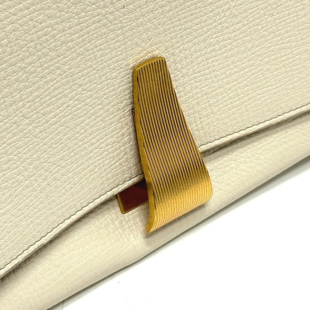 Bottega Veneta Ivory White Leather Shoulder Bag (Pre-Owned)