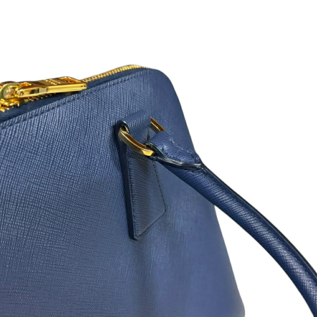 Prada Blue Leather Shoulder Bag (Pre-Owned)