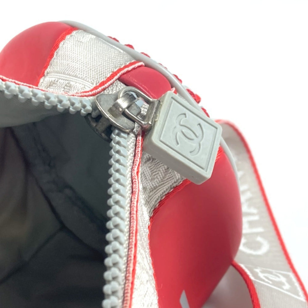 Chanel Sport Red Color White Rubber Handbag (Pre-Owned)