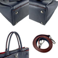 Louis Vuitton Navy Leather Handbag Shoulder Bag (Pre-Owned)