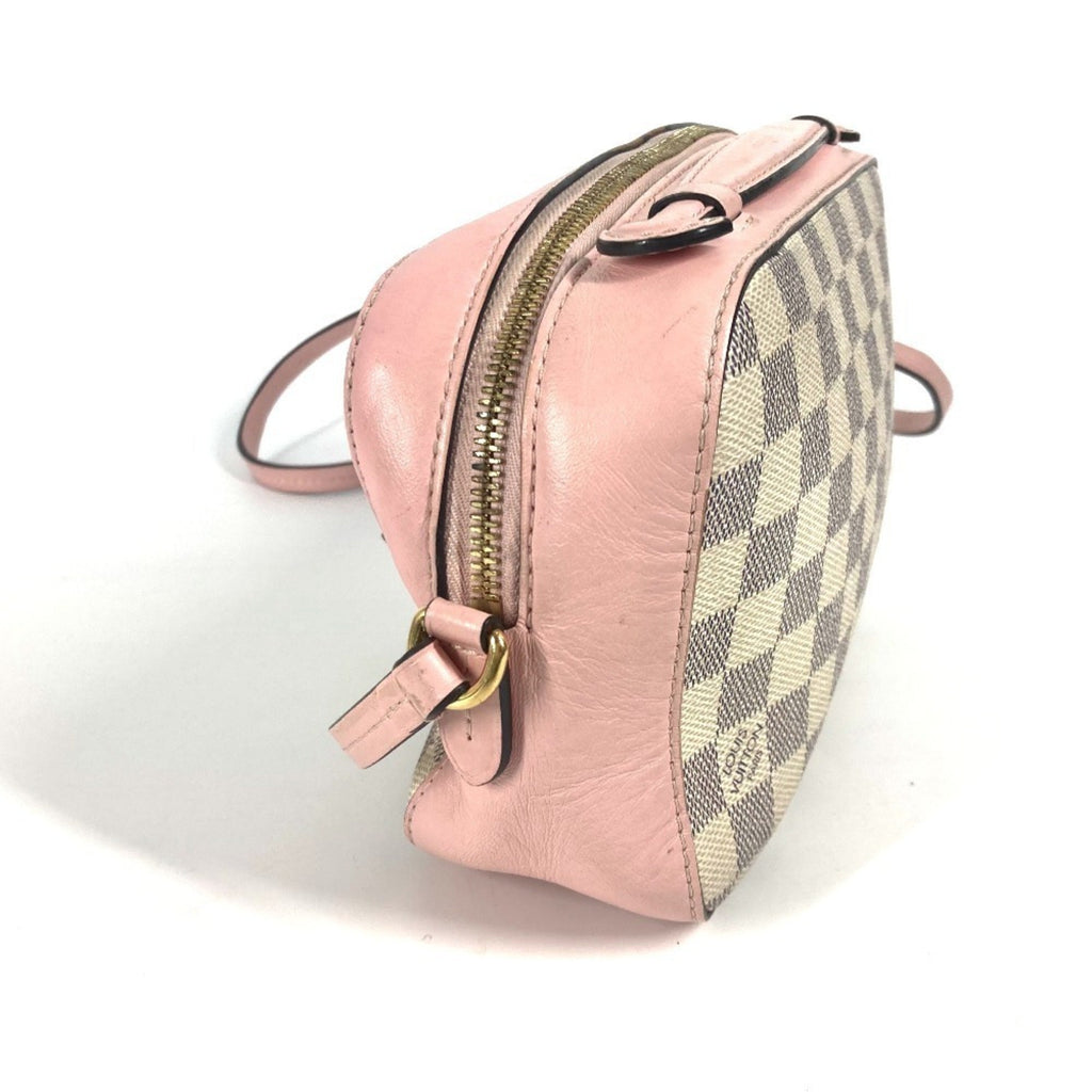 Louis Vuitton Pink White Damier Azur Pochette Shoulder Bag (Pre-Owned)