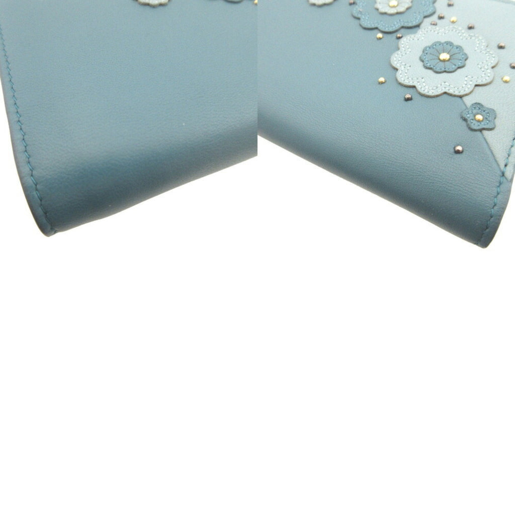 Bottega Veneta Blue Leather Wallet (Bi-Fold) (Pre-Owned)