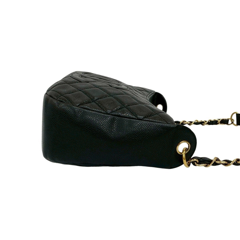 Chanel Black Grained Calfskin Handbag Shoulder Bag (Pre-Owned)