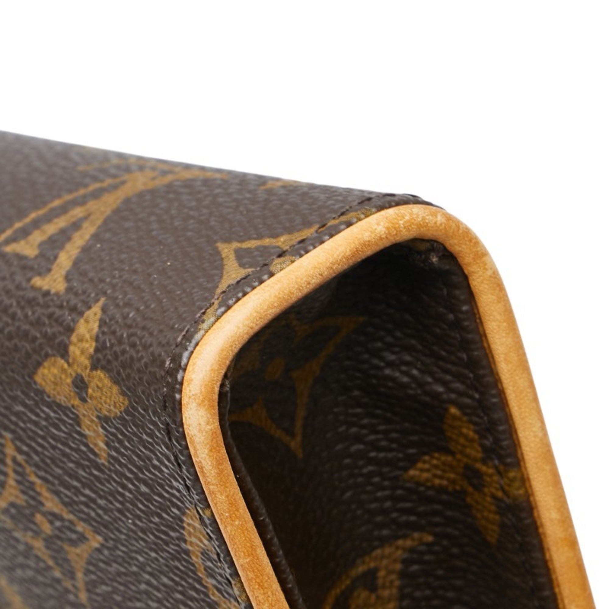Louis Vuitton Brown Pvc Leather Pochette Sling Bag (Pre-Owned)