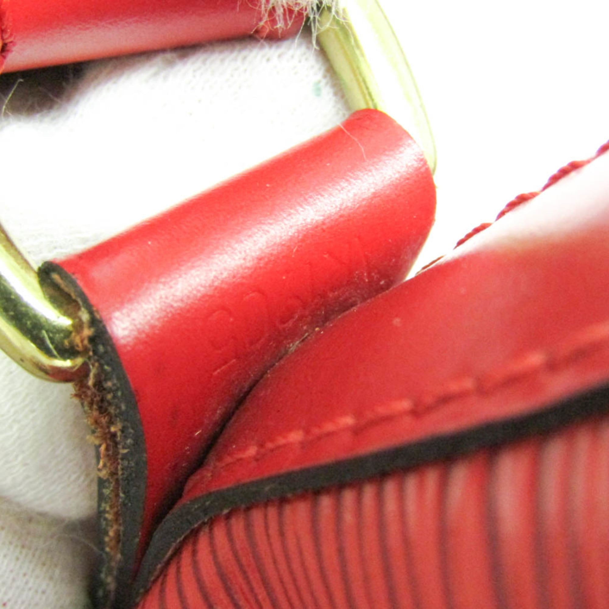 Louis Vuitton Petit Noe Handbag Epi Leather Red Leather Shoulder Bag Bag (Pre-Owned)