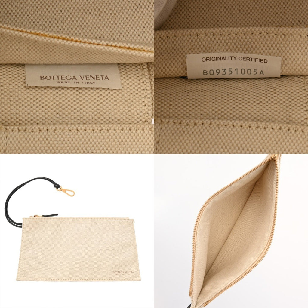 Bottega Veneta Ivory Canvas Tote Bag (Pre-Owned)