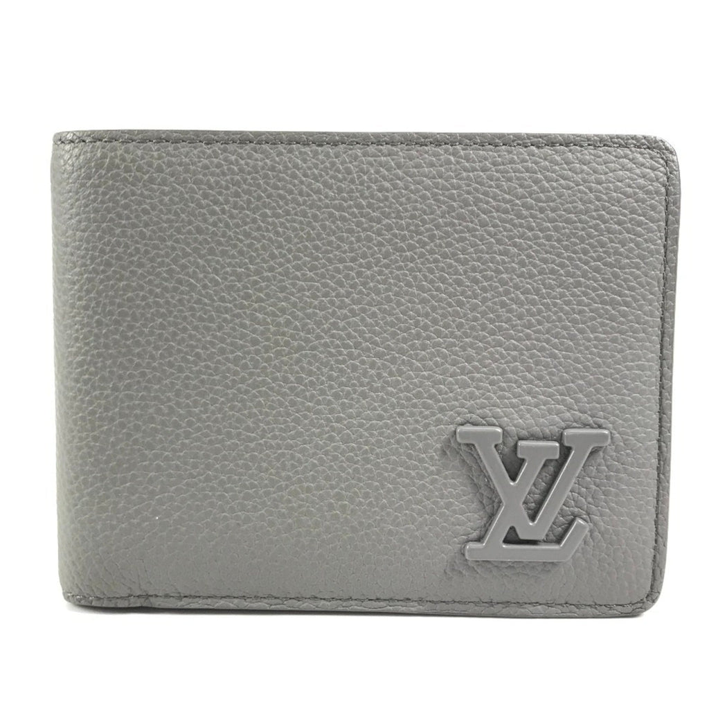 Louis Vuitton Gray Leather Wallet (Bi-Fold) (Pre-Owned)