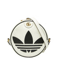 Gucci Black White Leather Shoulder Bag (Pre-Owned)