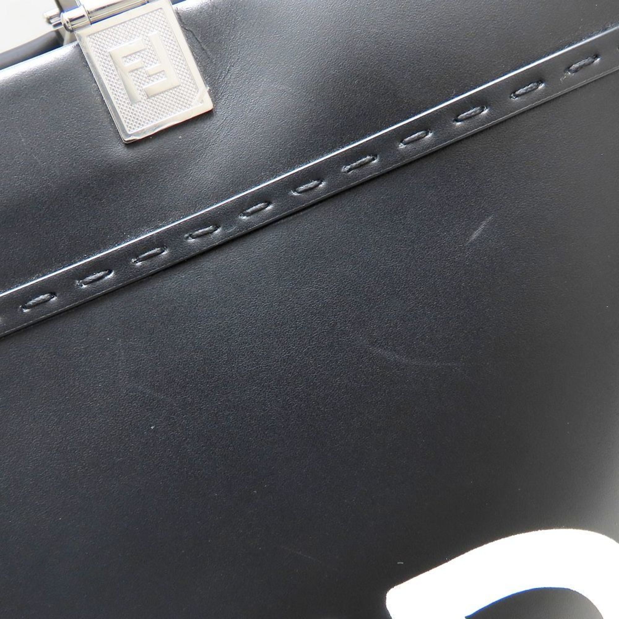 Fendi Black Leather Tote Bag (Pre-Owned)