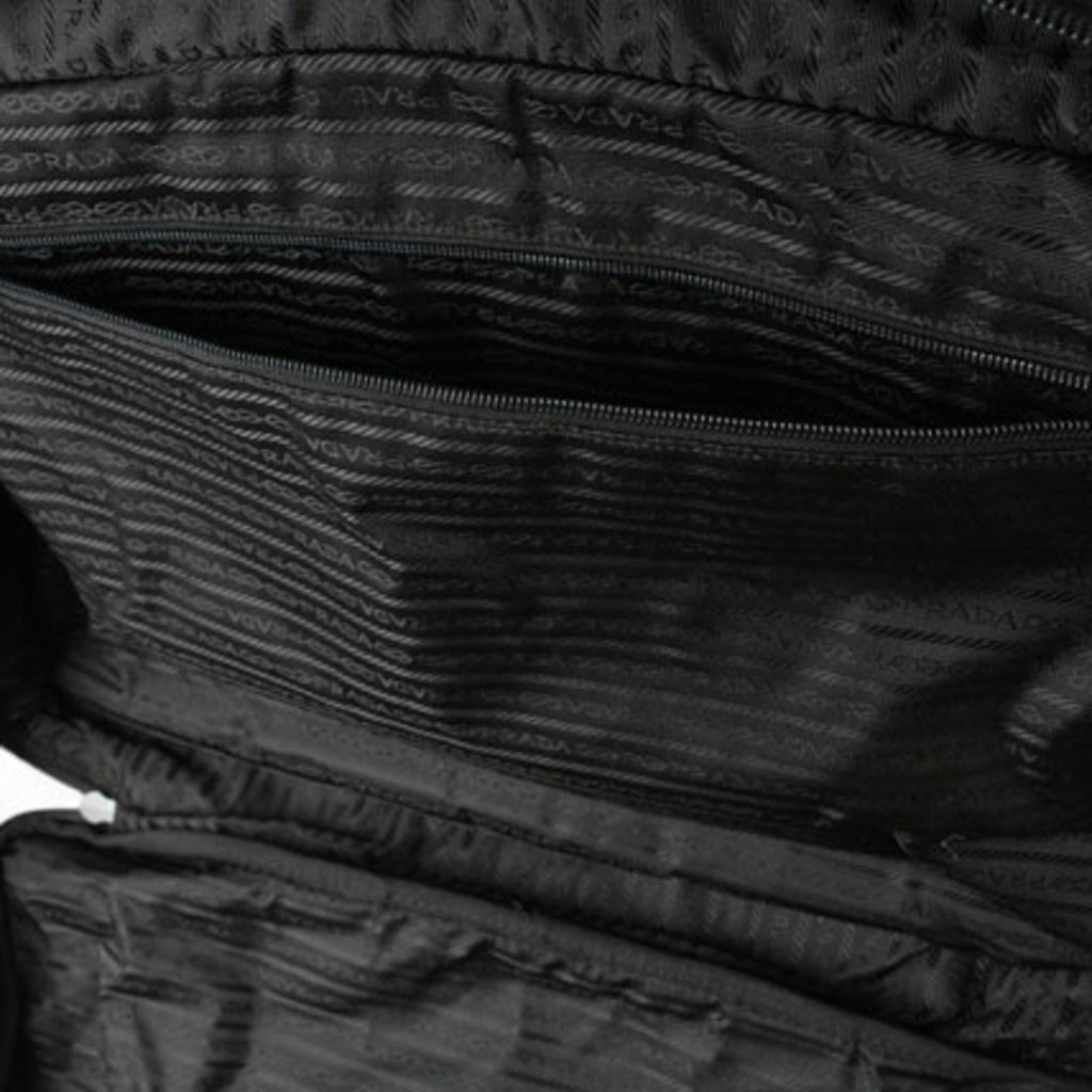 Prada Black Nero Nylon Boston Bag Shoulder Bag (Pre-Owned)