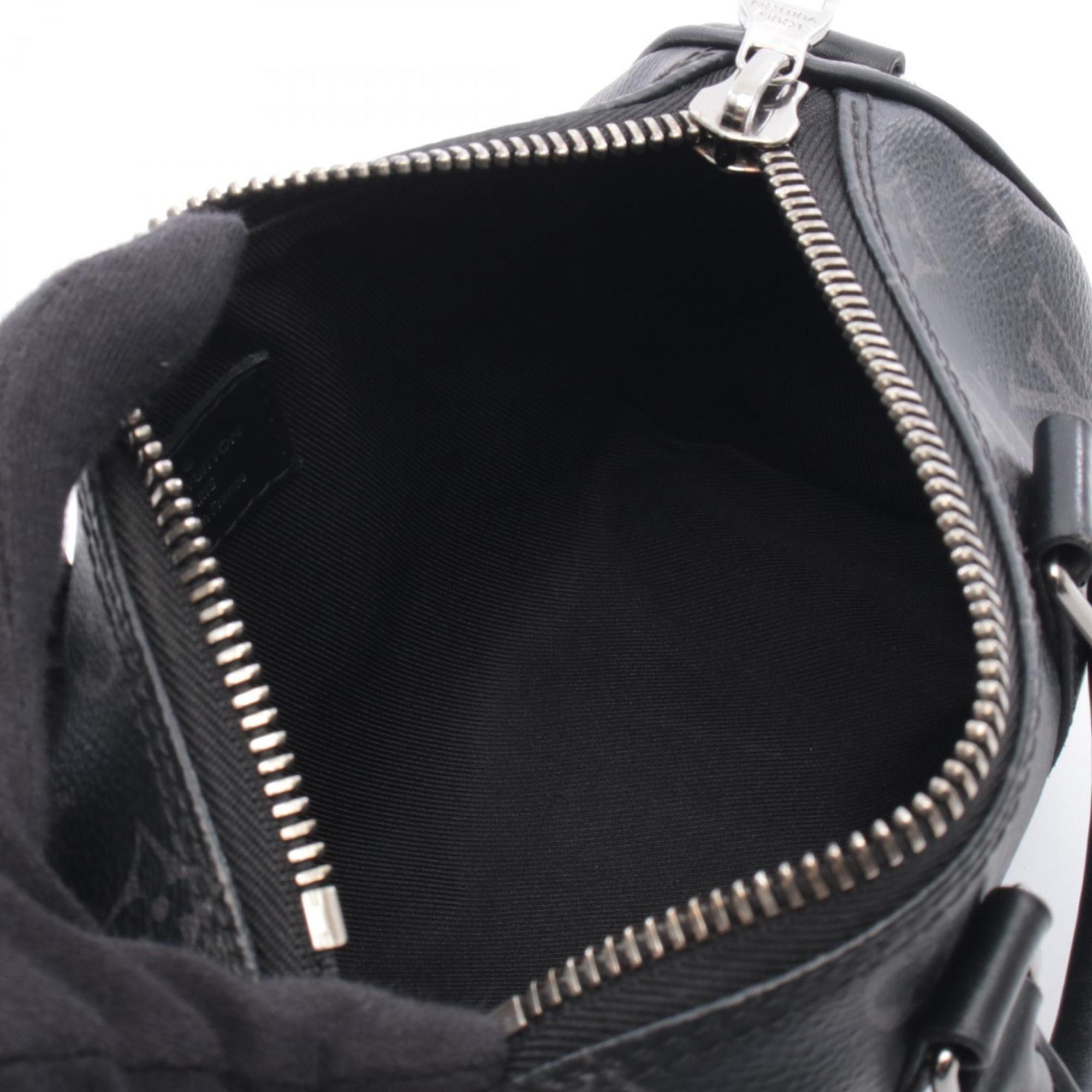 Louis Vuitton Black Coated Canvas Leather Handbag (Pre-Owned)