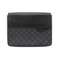 Louis Vuitton Black Coated Canvas Clutch Bag Handbag (Pre-Owned)