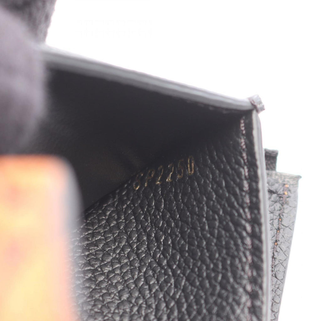 Louis Vuitton Black Brown Monogram Empreinte Leather Wallet (Tri-Fold) (Pre-Owned)