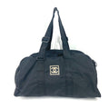Chanel Black Nylon Boston Bag Shoulder Bag (Pre-Owned)