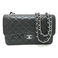 Chanel Black Grained Calfskin Shoulder Bag (Pre-Owned)