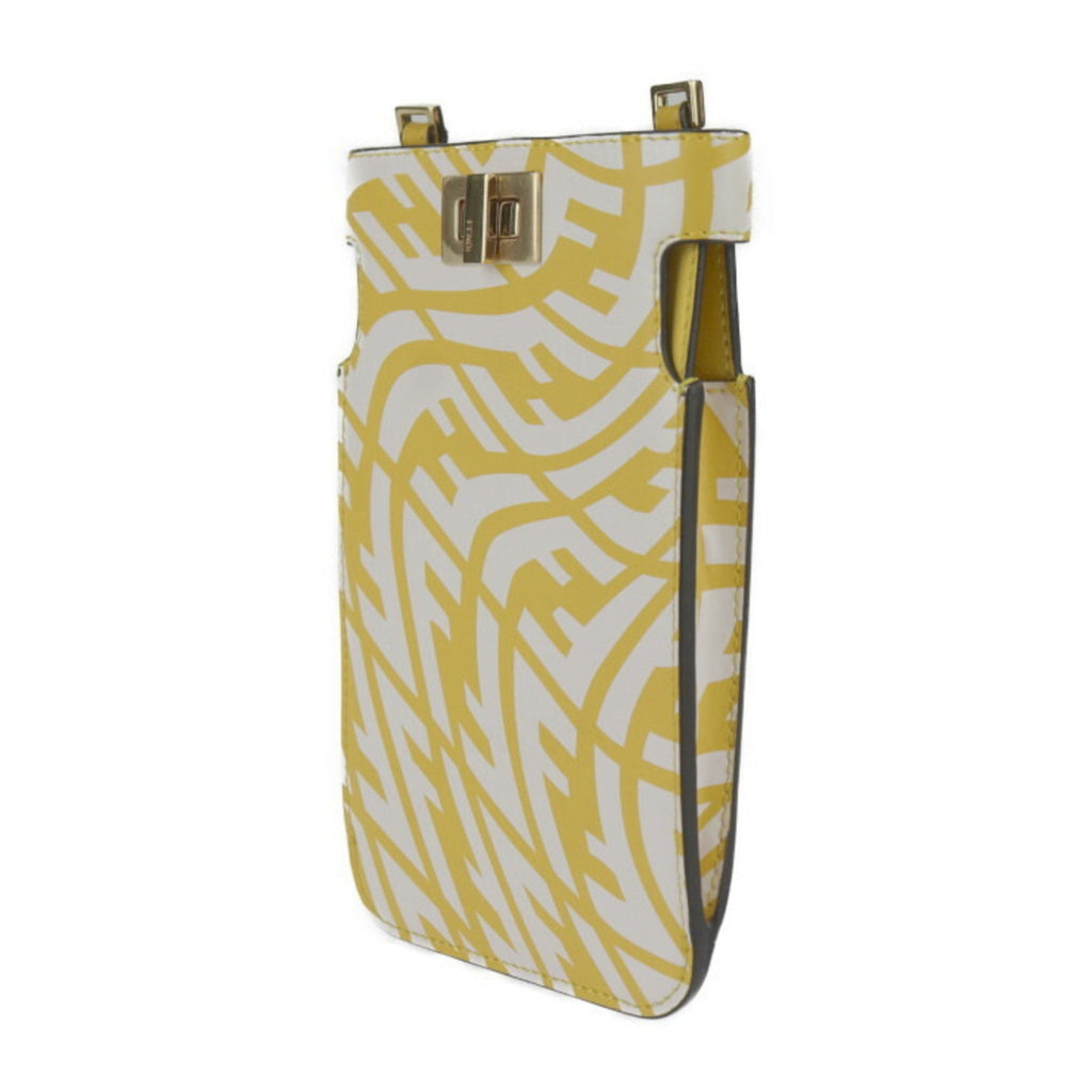 Fendi Yellow Leather Pochette Pouch Shoulder Bag (Pre-Owned)