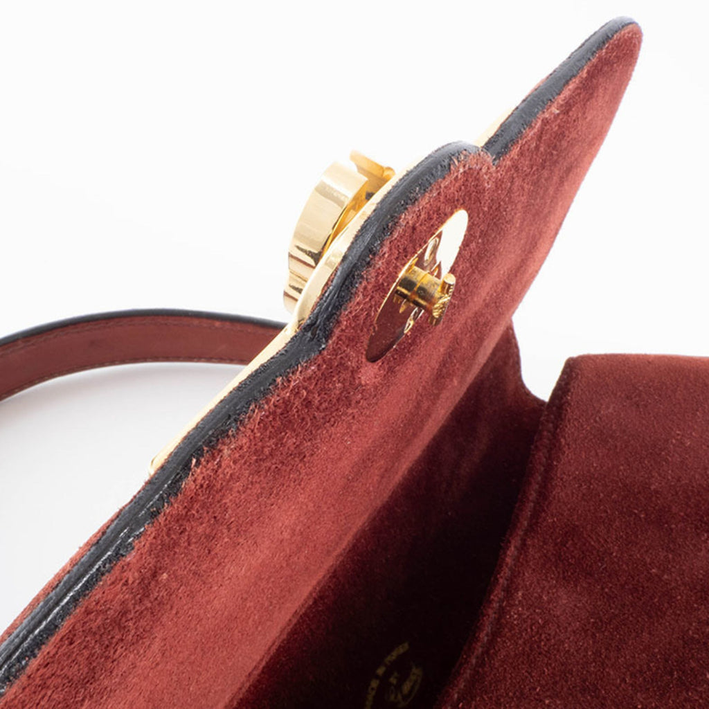 Gucci Brown Suede Handbag (Pre-Owned)