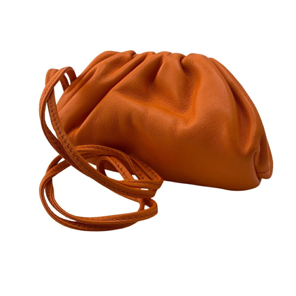 Bottega Veneta Orange Leather Coin Purse/Coin Case (Pre-Owned)
