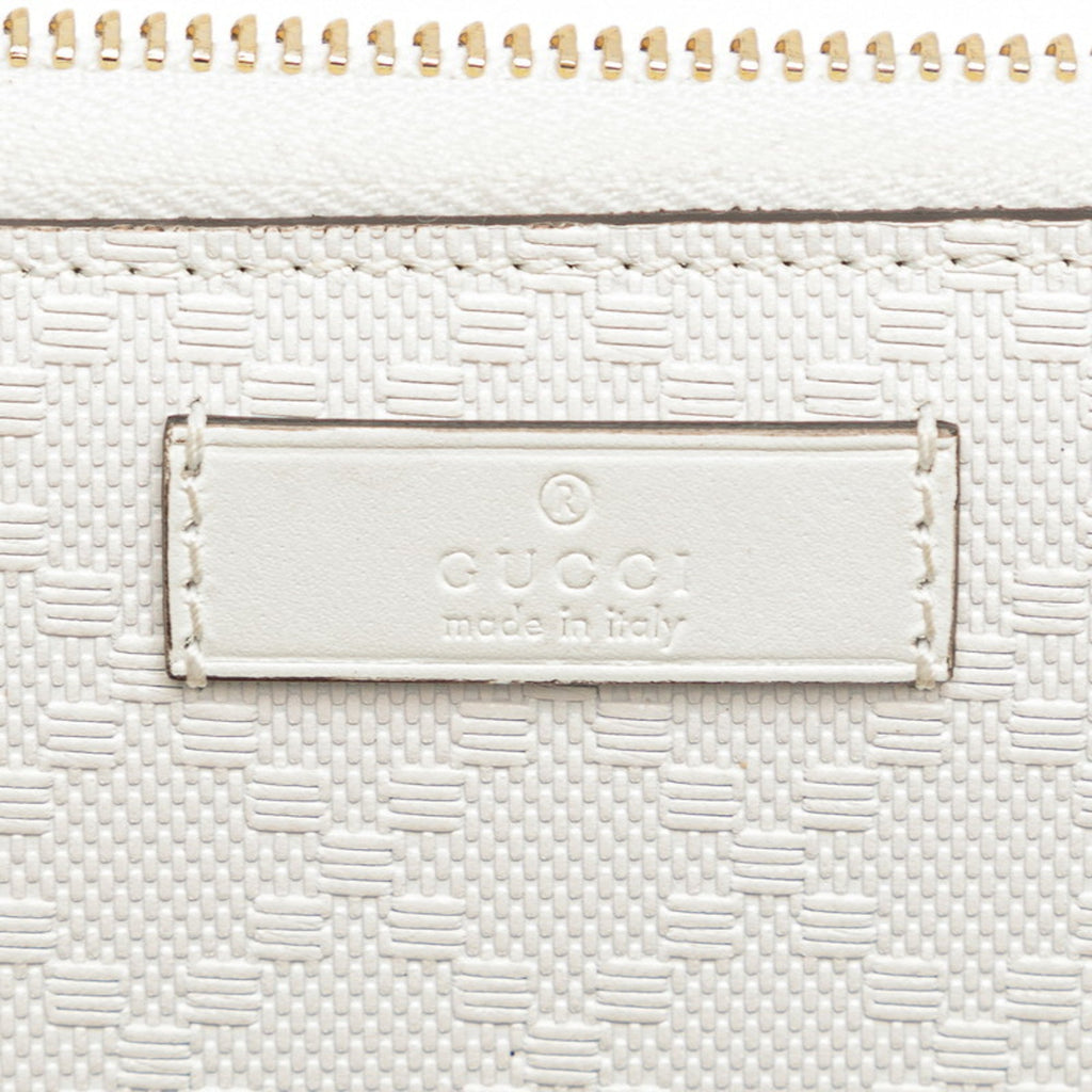 Gucci White Pvc Leather Long Wallet (Bi-Fold) (Pre-Owned)