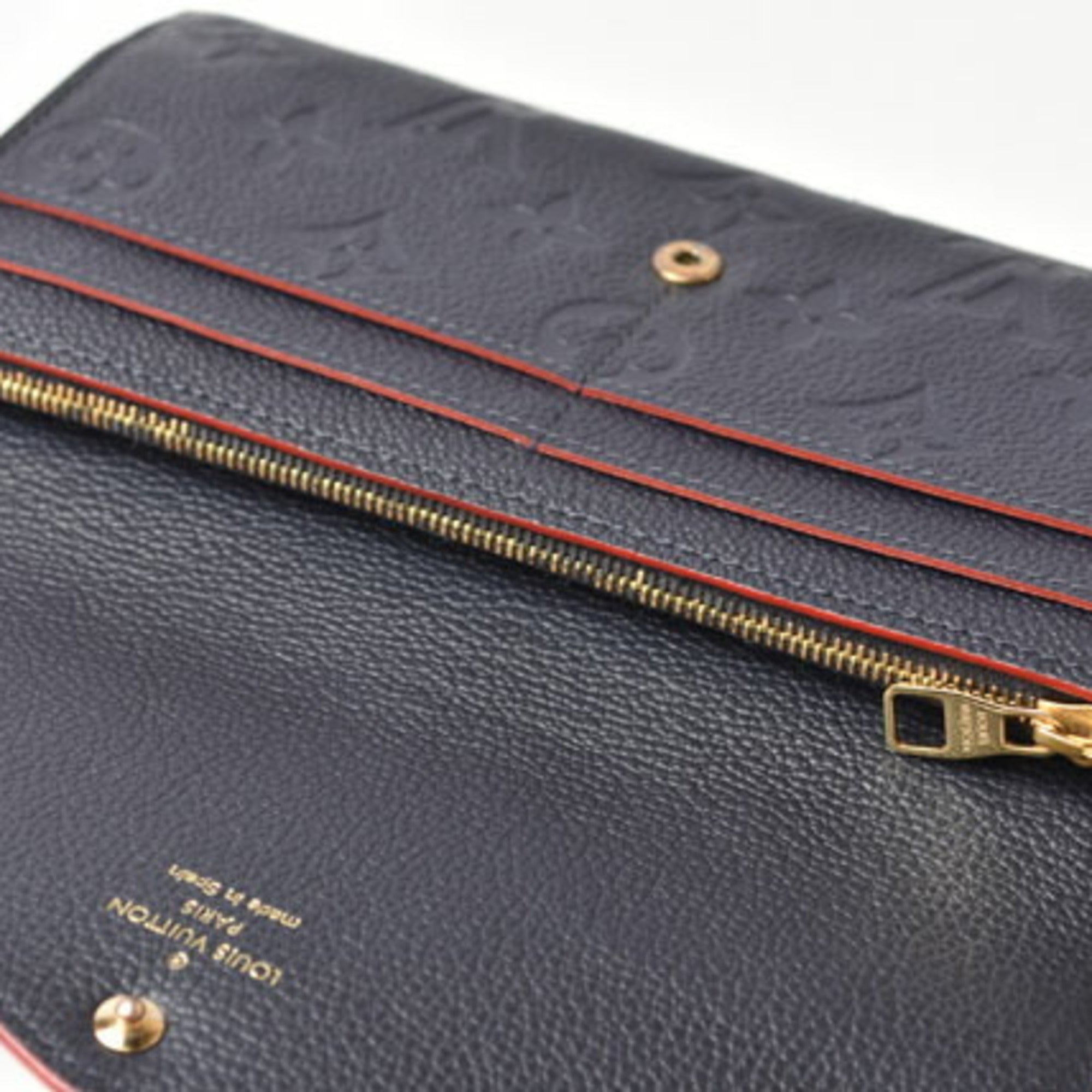 Louis Vuitton Rouge Monogram Empreinte Long Wallet (Bi-Fold) (Pre-Owned)