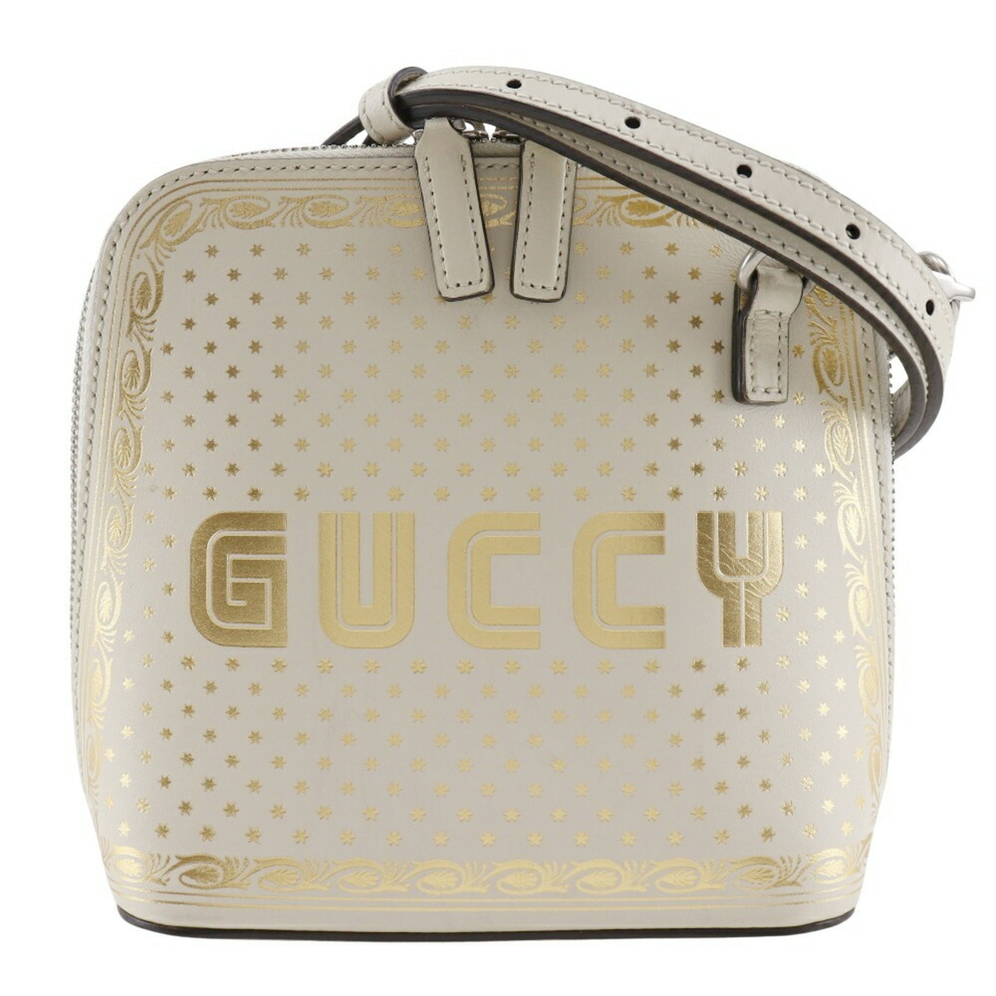 Gucci White Leather Shoulder Bag (Pre-Owned)