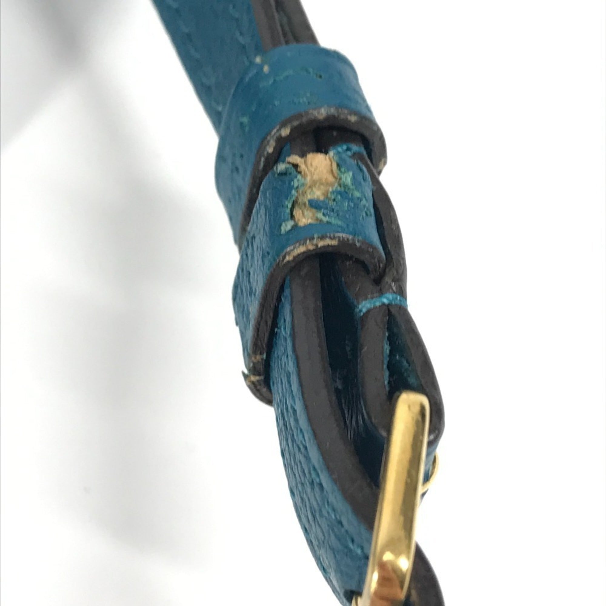 Louis Vuitton Blue Leather Shoulder Bag Tote Bag (Pre-Owned)