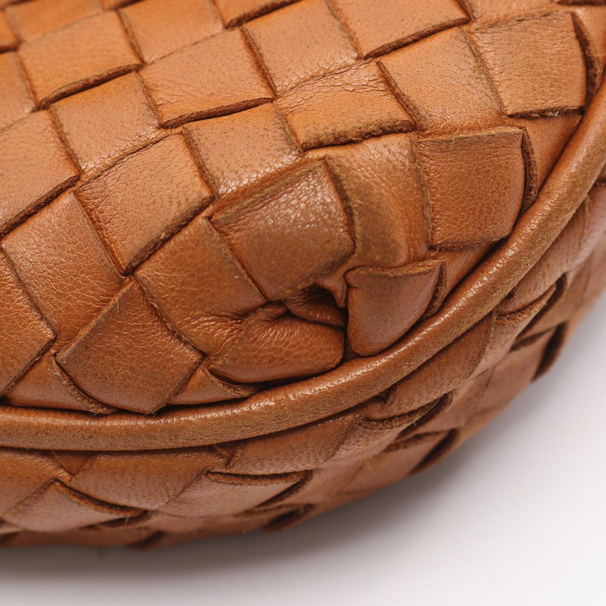 Bottega Veneta Brown Leather Handbag Shoulder Bag (Pre-Owned)