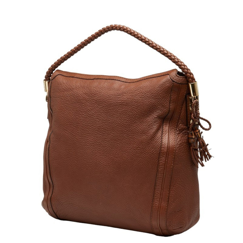 Gucci Brown Leather Shoulder Bag (Pre-Owned)
