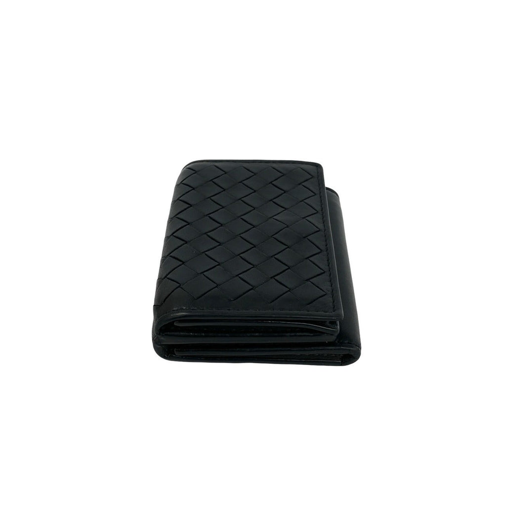 Bottega Veneta Black Leather Wallet (Tri-Fold) (Pre-Owned)