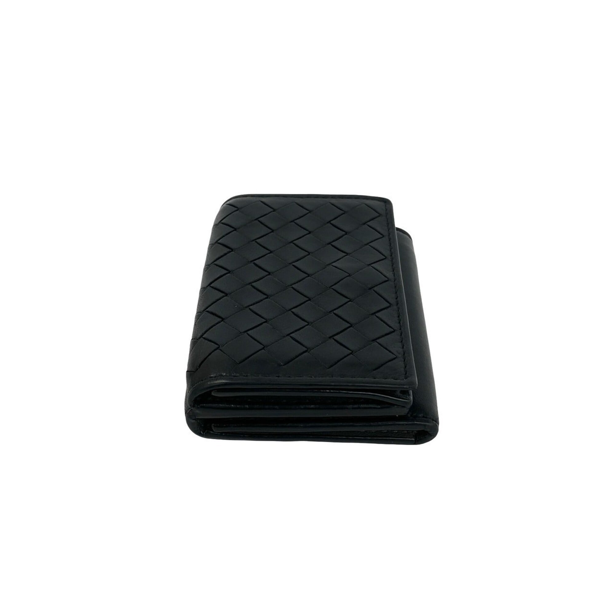 Bottega Veneta Black Leather Wallet (Tri-Fold) (Pre-Owned)