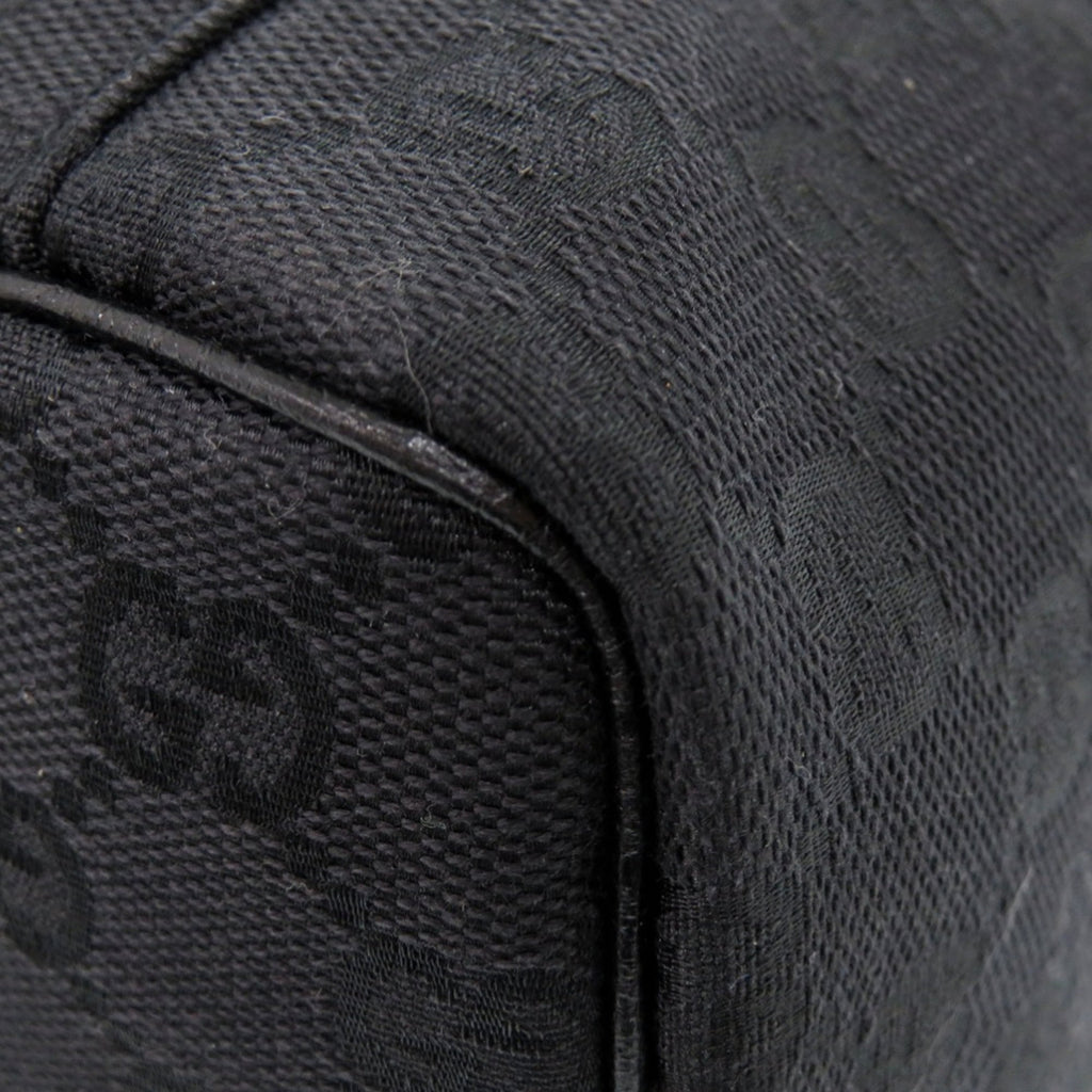 Gucci Black Gg Canvas Pouch Vanity Bag (Pre-Owned)