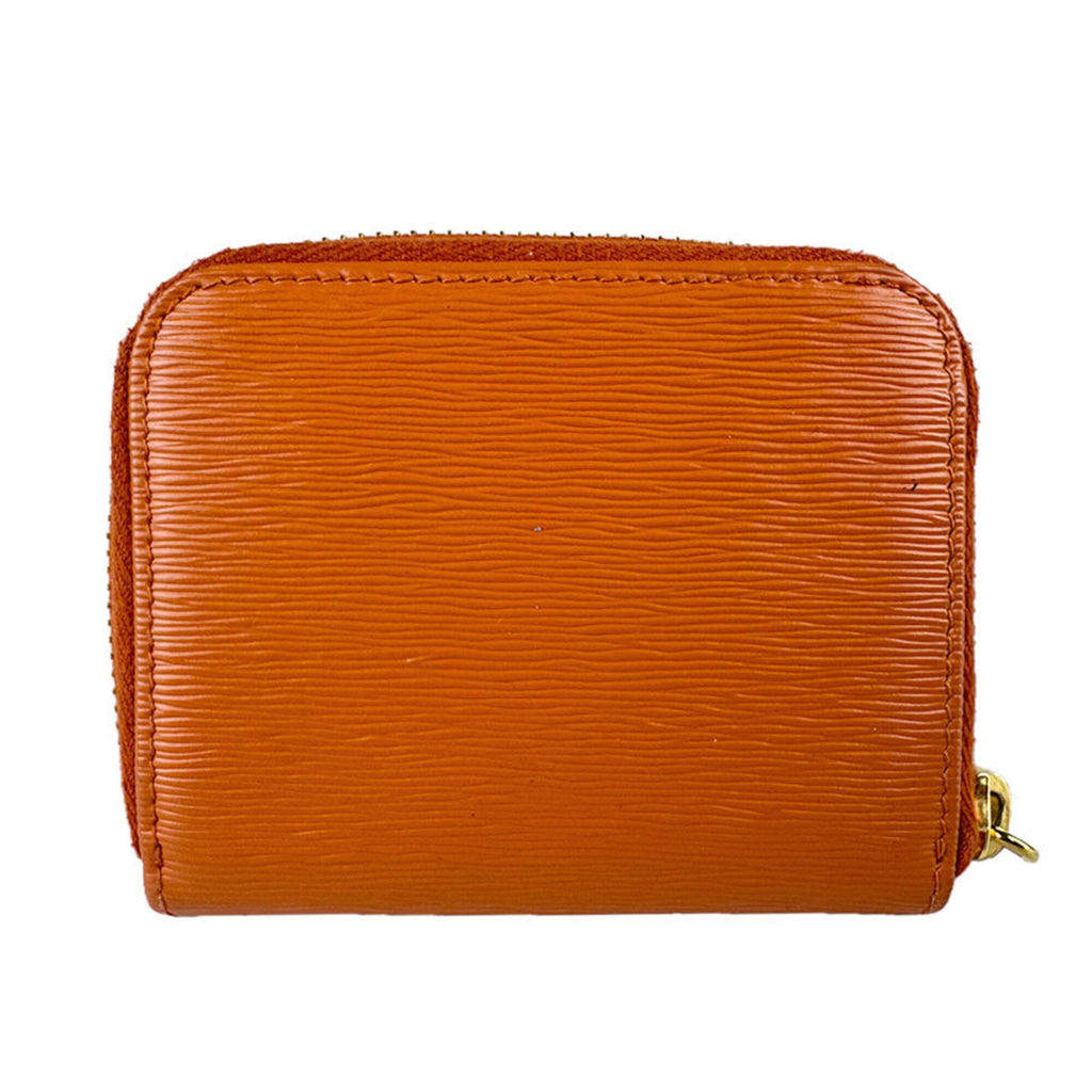 Prada Orange Leather Coin Purse/Coin Case (Pre-Owned)
