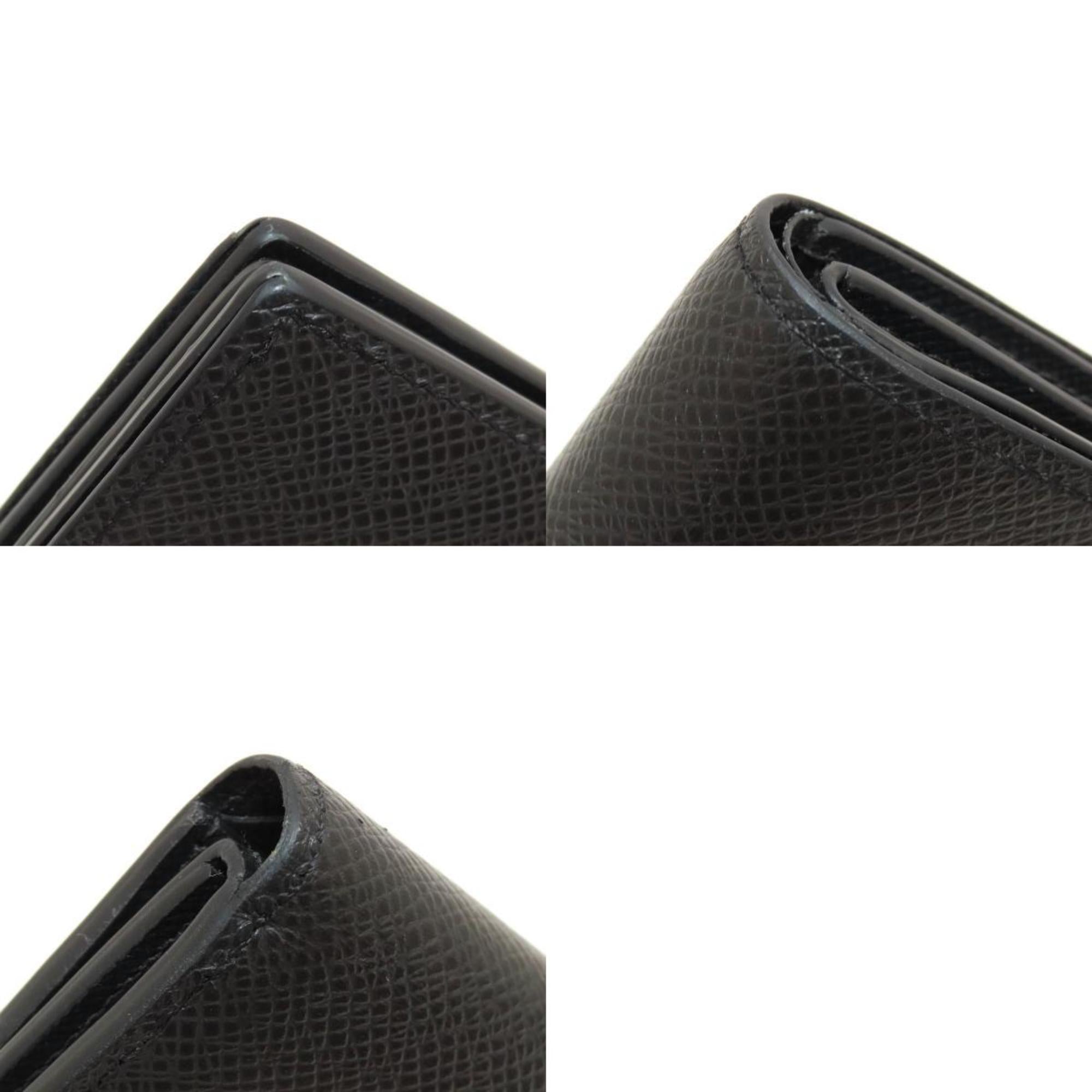 Louis Vuitton Black Taiga Leather Wallet (Bi-Fold) (Pre-Owned)
