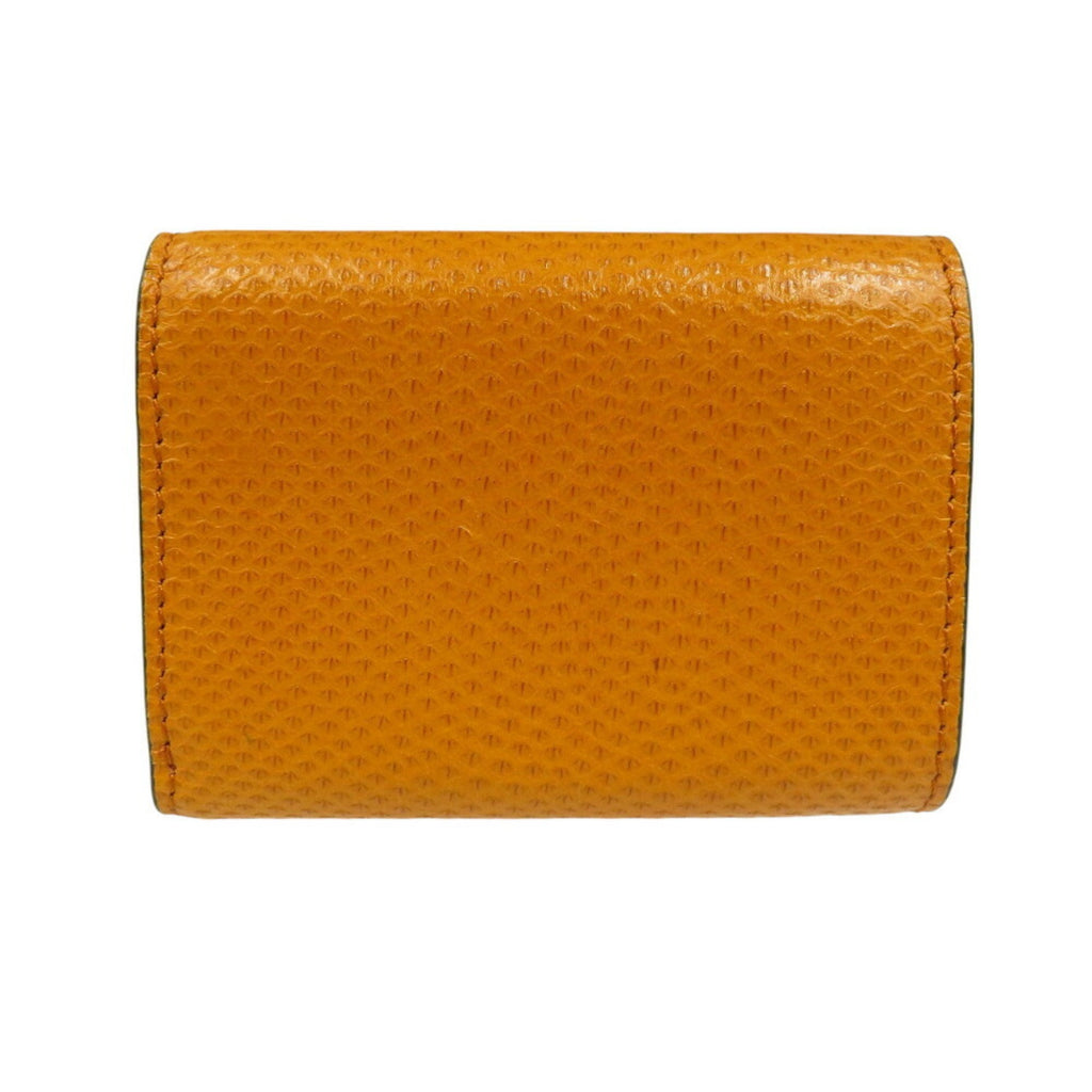 Fendi Yellow Leather Wallet (Tri-Fold) (Pre-Owned)