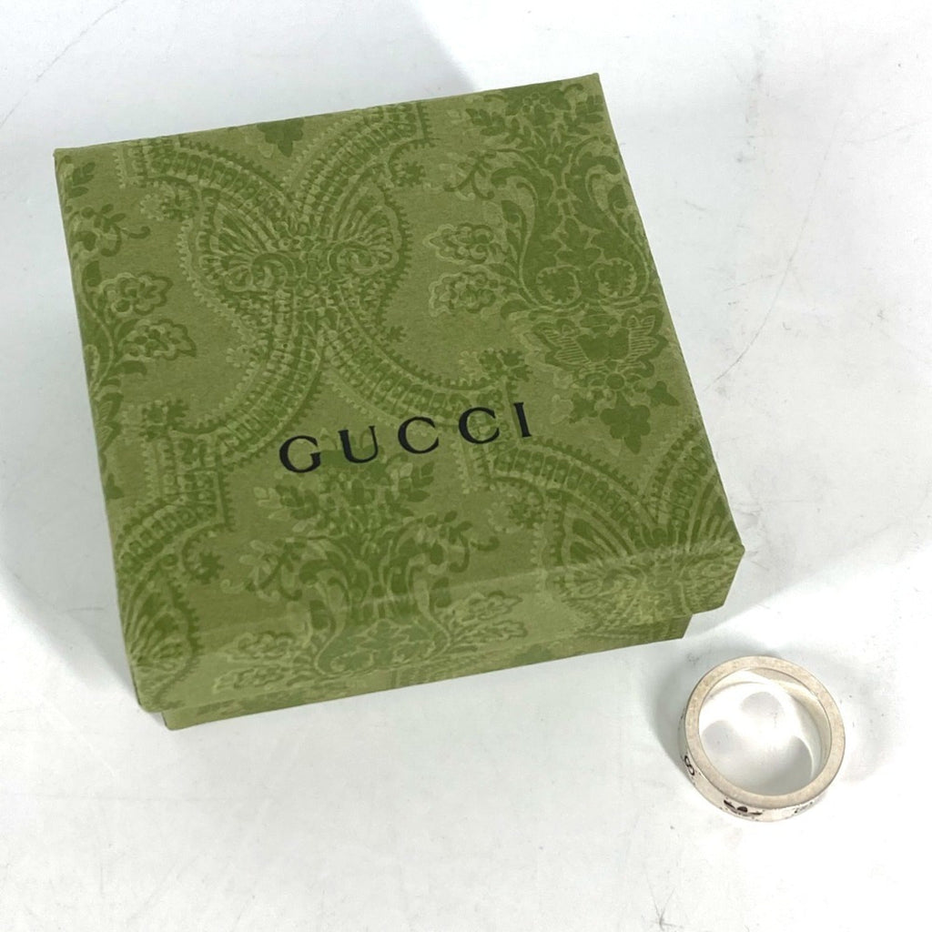 Gucci Silver Black Silver 925 Band Ring (Pre-Owned)