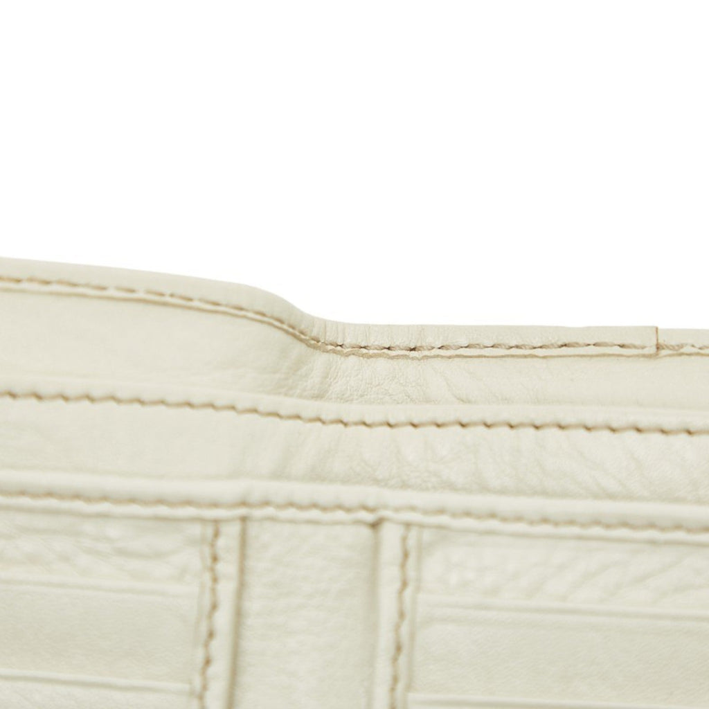 Gucci Beige Ivory Canvas Leather Wallet (Bi-Fold) (Pre-Owned)