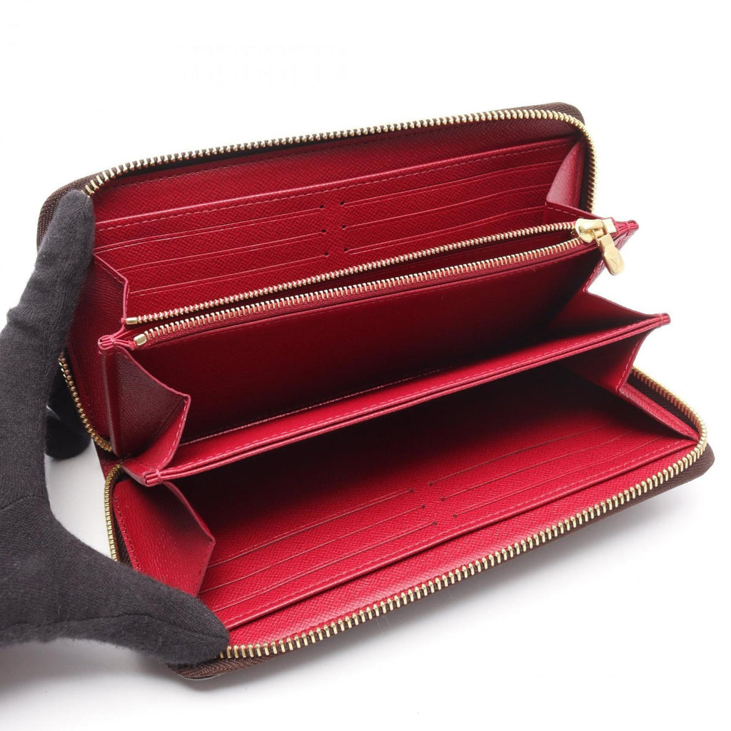 Louis Vuitton Brown Fuchsia Pink Pvc Coated Canvas Leather Long Wallet (Bi-Fold) (Pre-Owned)