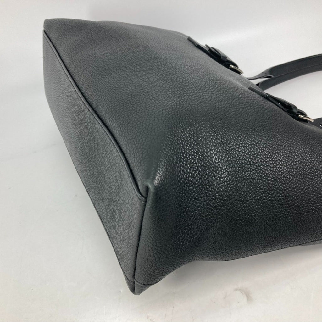 Louis Vuitton Black Noir Leather Shoulder Bag Tote Bag (Pre-Owned)