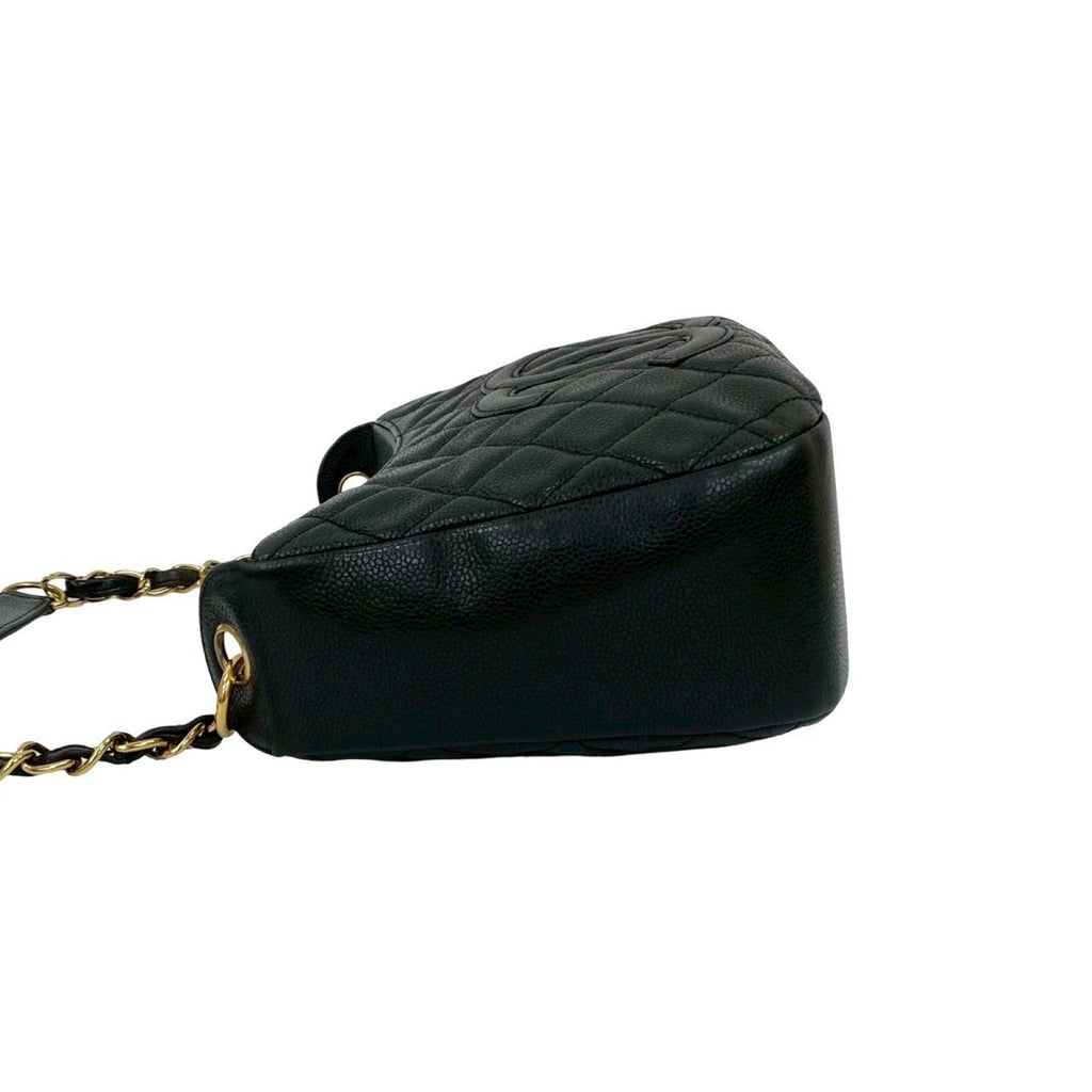 Chanel Black Grained Calfskin Handbag Shoulder Bag (Pre-Owned)