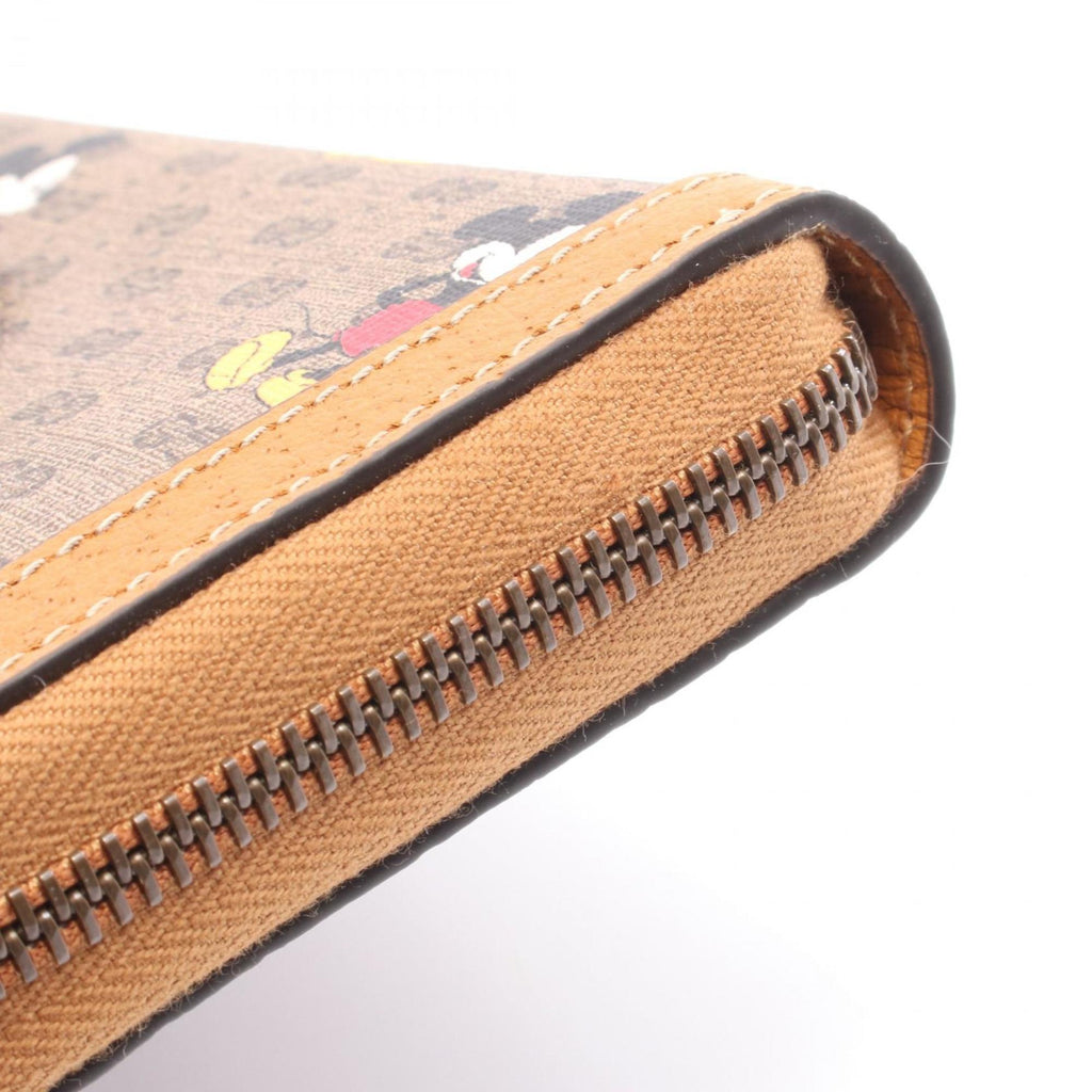 Gucci Beige Brown Multi-Color Gg Supreme Leather Long Wallet (Bi-Fold) (Pre-Owned)