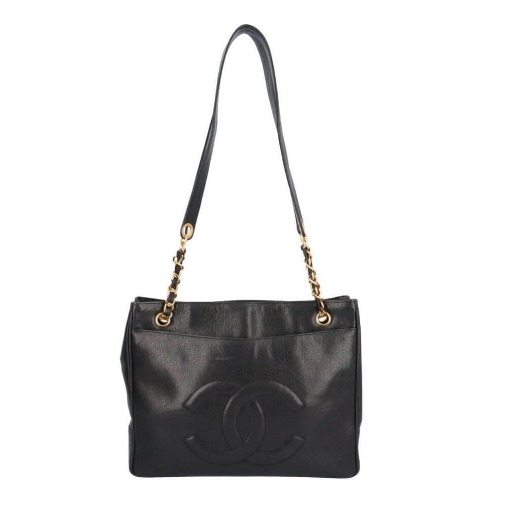 Chanel Black Grained Calfskin Tote Bag (Pre-Owned)