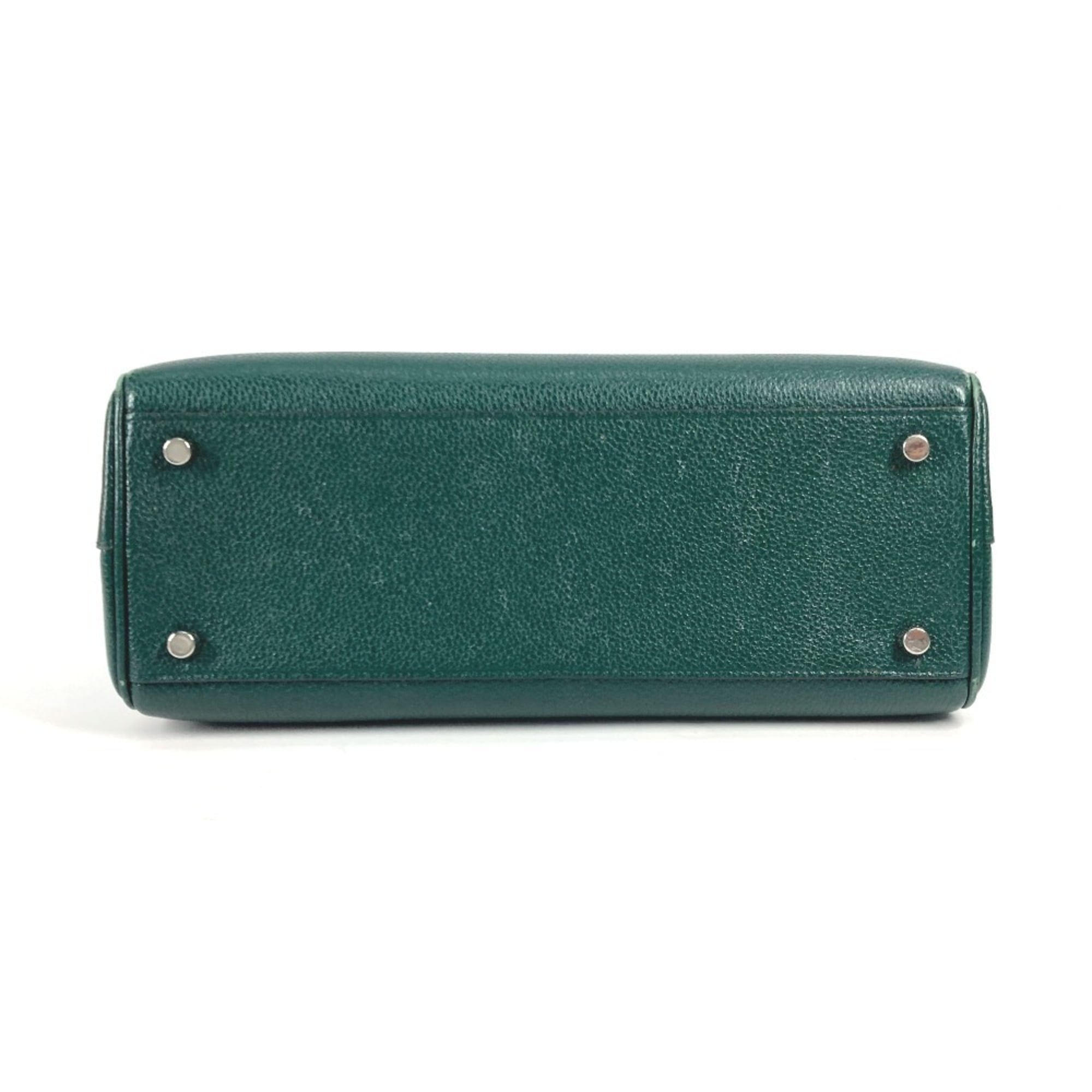 Gucci Green Leather Handbag Shoulder Bag (Pre-Owned)