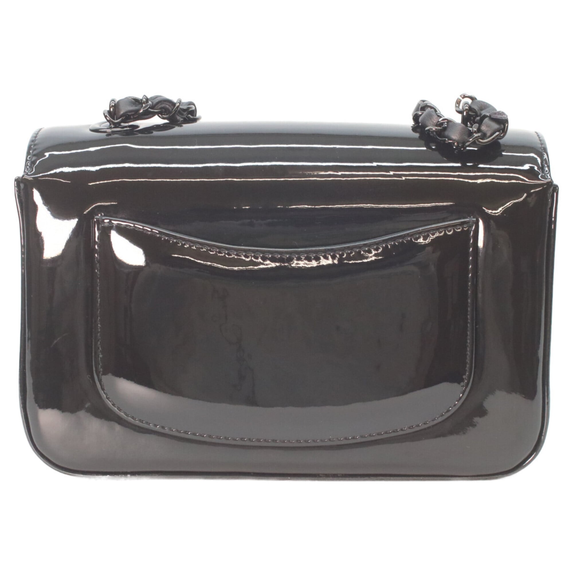 Chanel Black Patent Leather Shoulder Bag (Pre-Owned)
