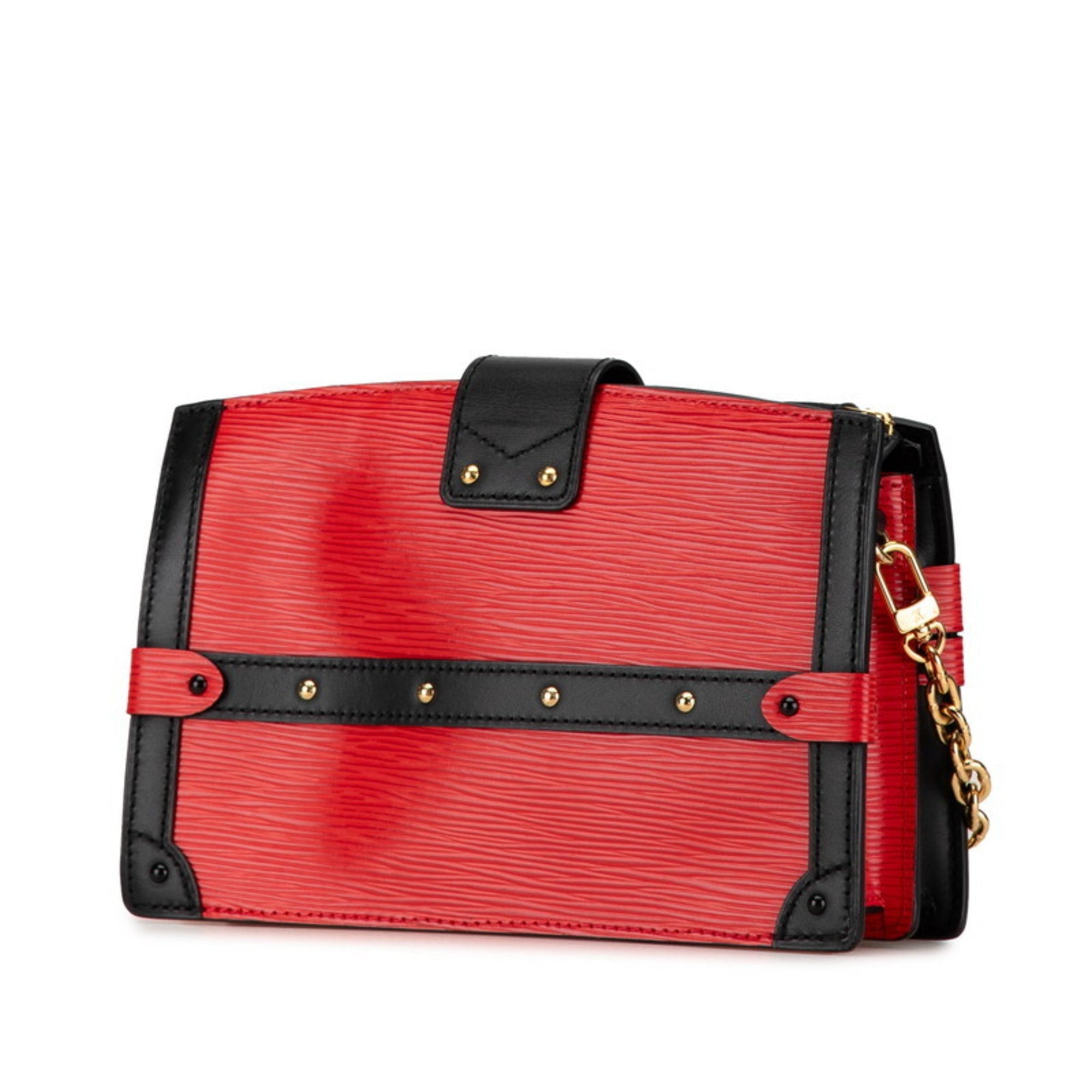 Louis Vuitton Epi Black Rouge Leather Clutch Bag Shoulder Bag (Pre-Owned)