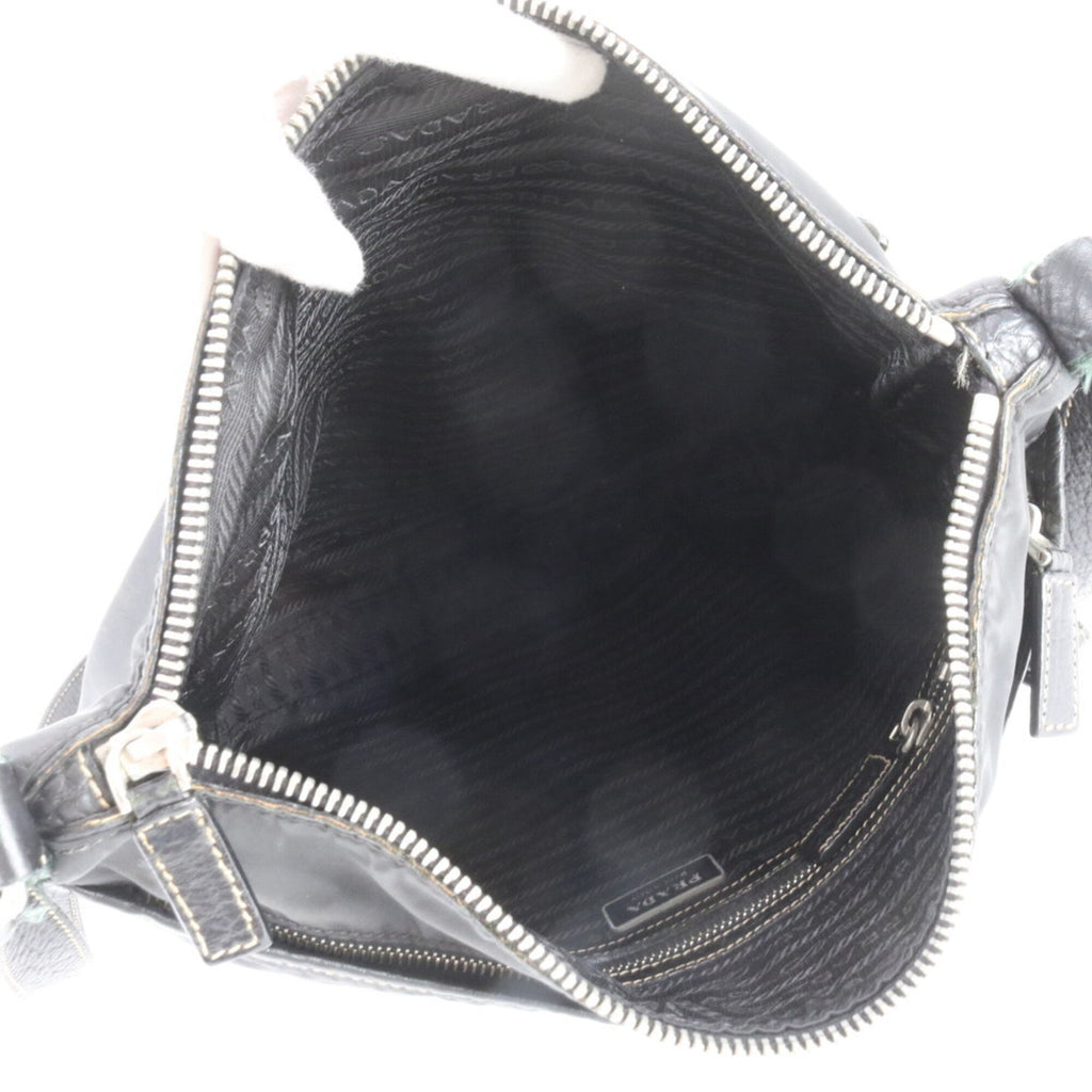 Prada Black Nylon Leather Shoulder Bag (Pre-Owned)