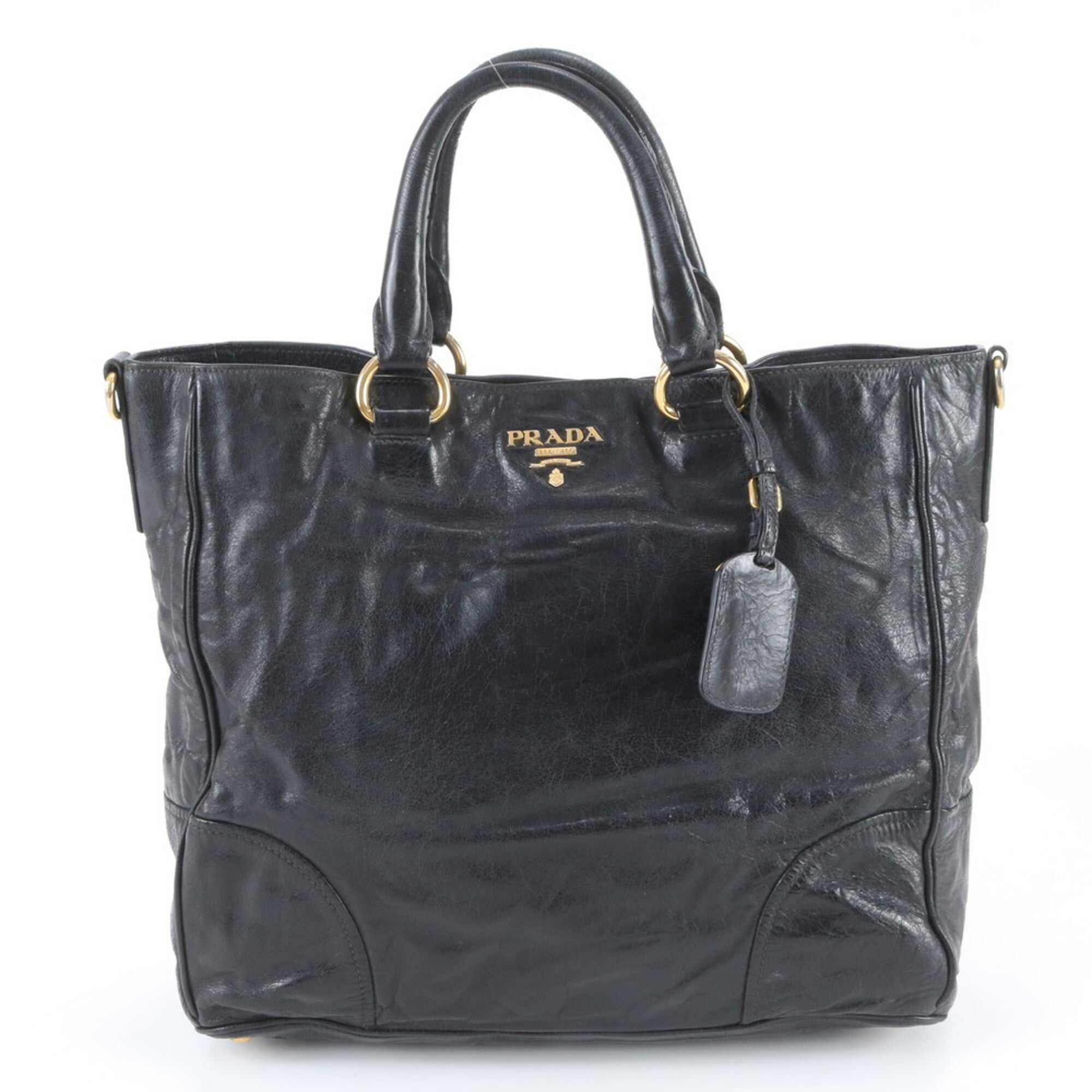Prada Black Leather Handbag (Pre-Owned)